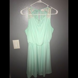 Teal and Lace Dress